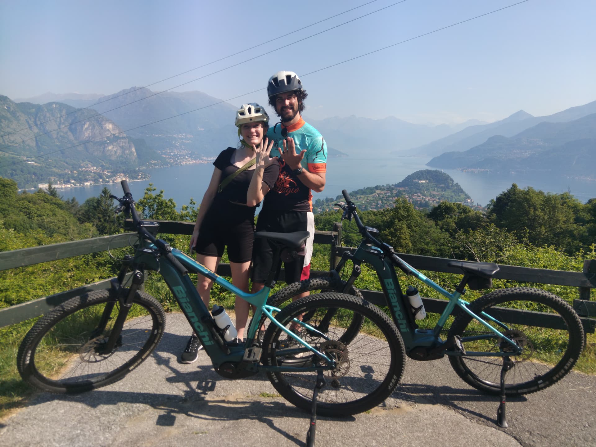 Mountain bike on Lake Como trails