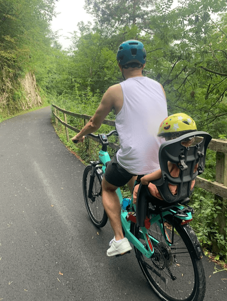 Porlezza Biking Pedaling Up the Hill