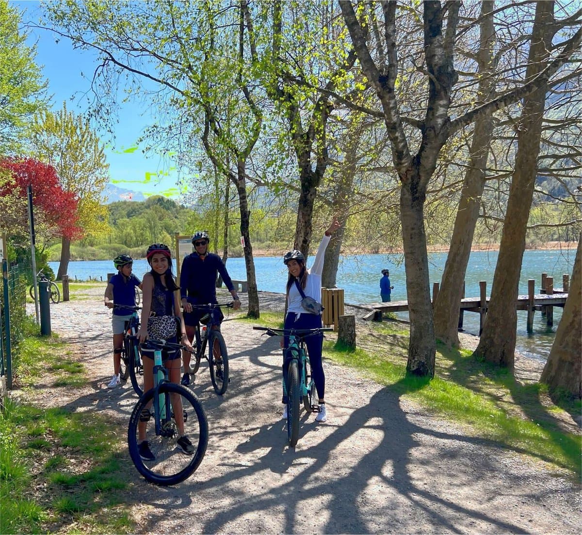 Cyclists by the Water