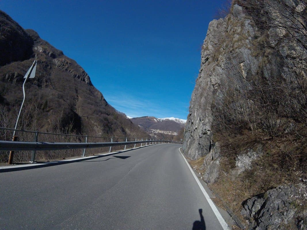 Curving Road through Mountains