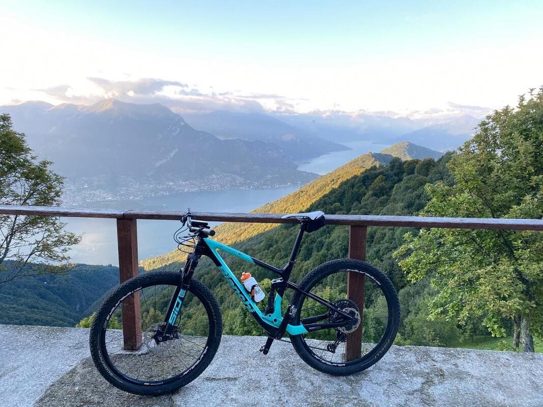 Mountain Bike with Lake Como View