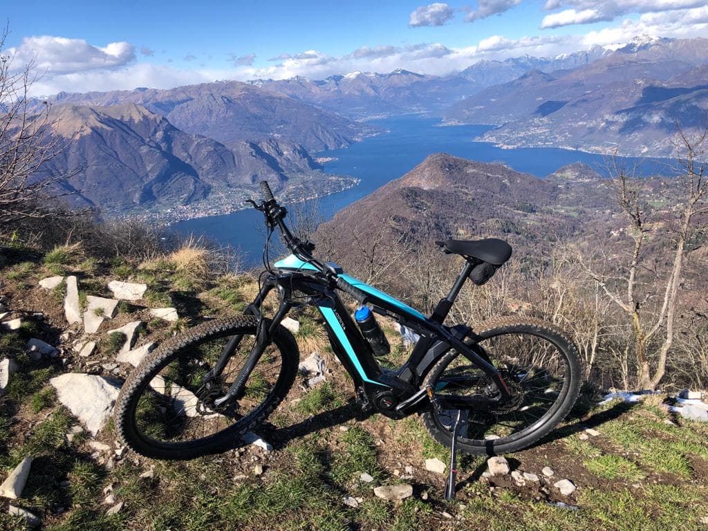 Mountain biking trail in Lake Como Mountain biking trail in Lake Como