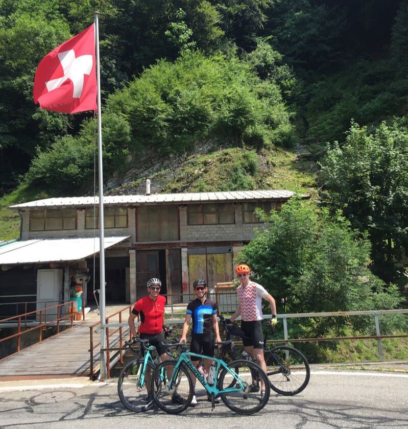 Cycling to Italian-Swiss Border