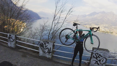 Lake Como cycling Bianchi road bike
